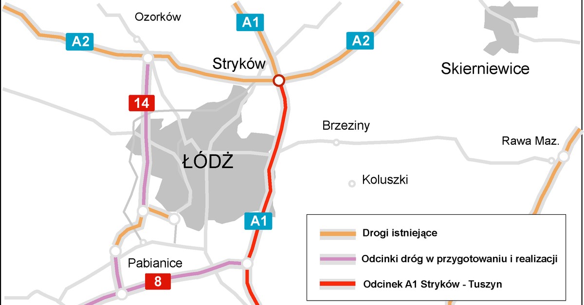 Gddkia Podpisala Umowe Na Dokonczenie Autostrady A1 Mapa Forsal Pl
