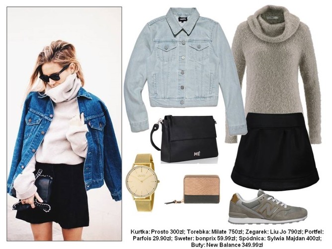 STYLIZACJE z jeansową kurtką