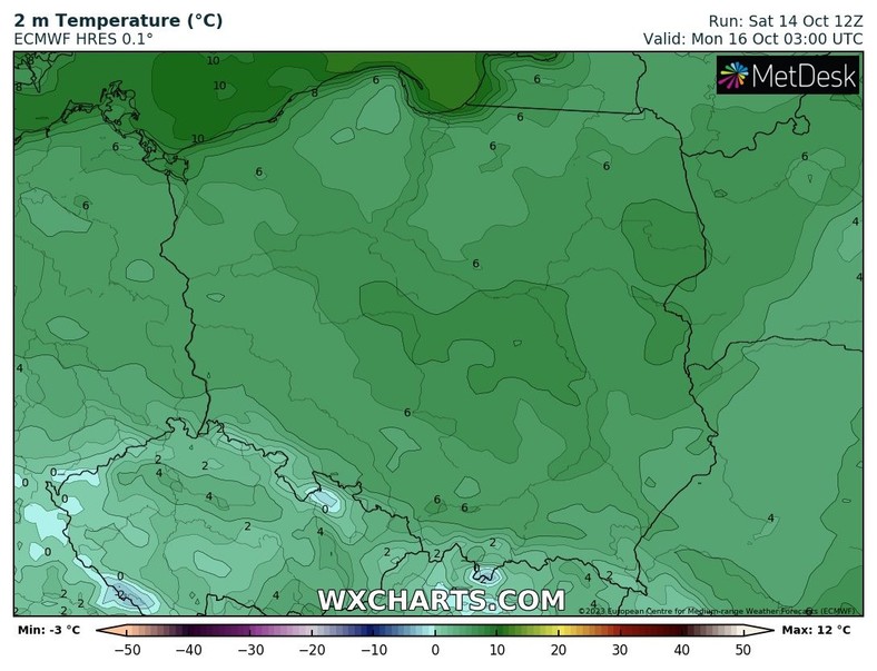 To będzie zimna noc, ale bez przymrozków