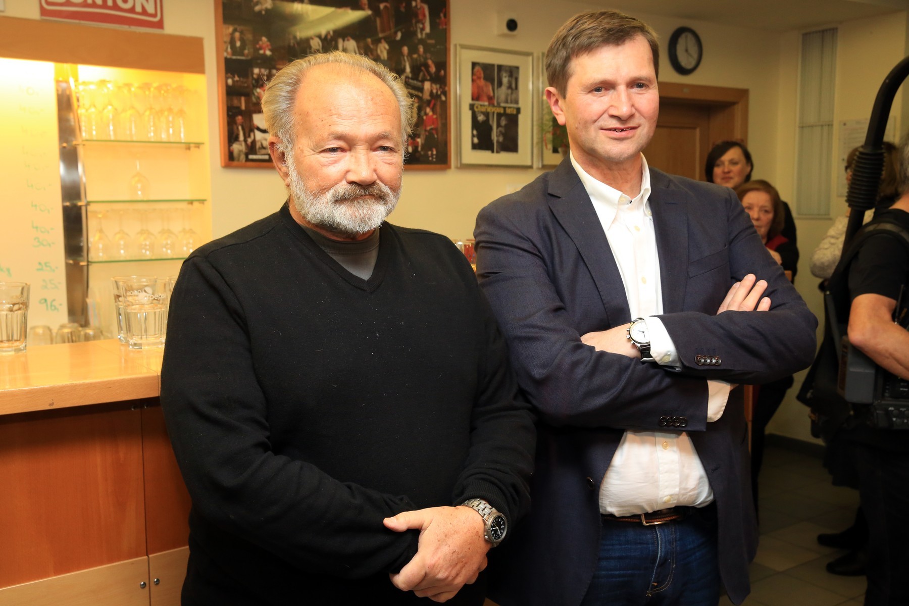 Český herec Rudolf Hrušínský mladší s bratom Janom. 