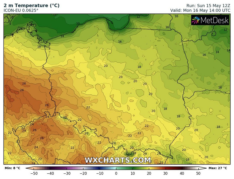 Poniedziałek chłodny na północy, dużo cieplejszy na południowym zachodzie