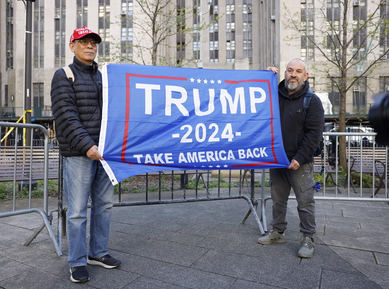 Zwolennicy Trumpa w Nowym Jorku, 22 kwietnia br.