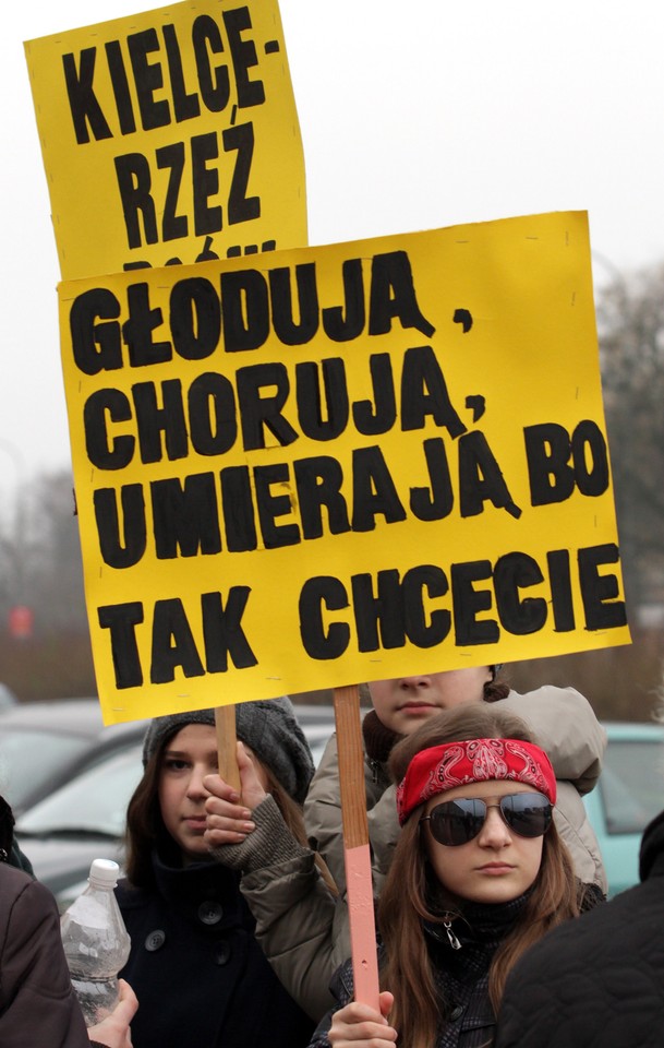 KIELCE MANIFESTACJA SCHRONISKO DLA ZWIERZĄT