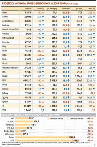 Niewesołe prognozy giełdowych spółek