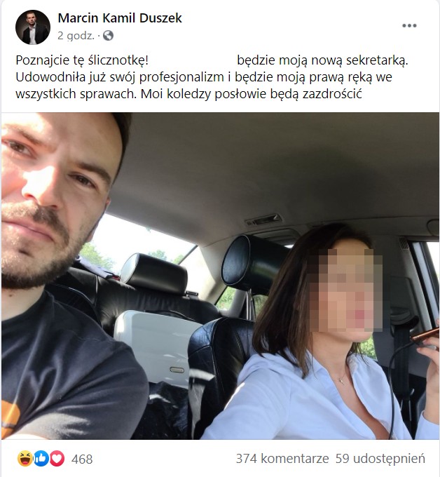 Duszek poseł PiS na Facebooku