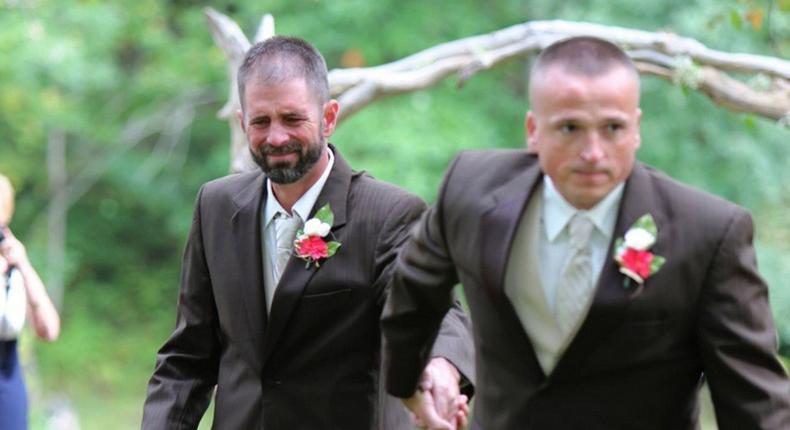 Todd Bachman inviting Peck's step dad, Todd Cendrosky, to help walk Peck down the isle