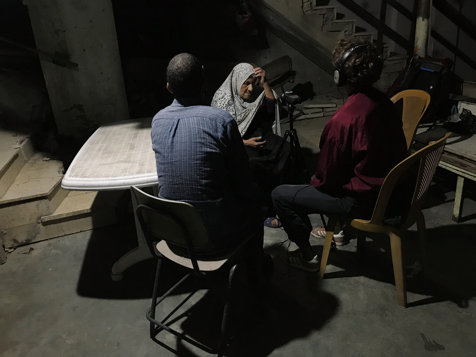 Nagranie do projektu Karoliny Grzywnowicz "Every Song Knows Its Home". Obóz uchodźców Dheisheh, Palestyna 2019
