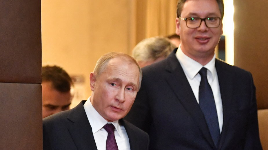 Władimir Putin i prezydent Serbii Aleksandar Vučić