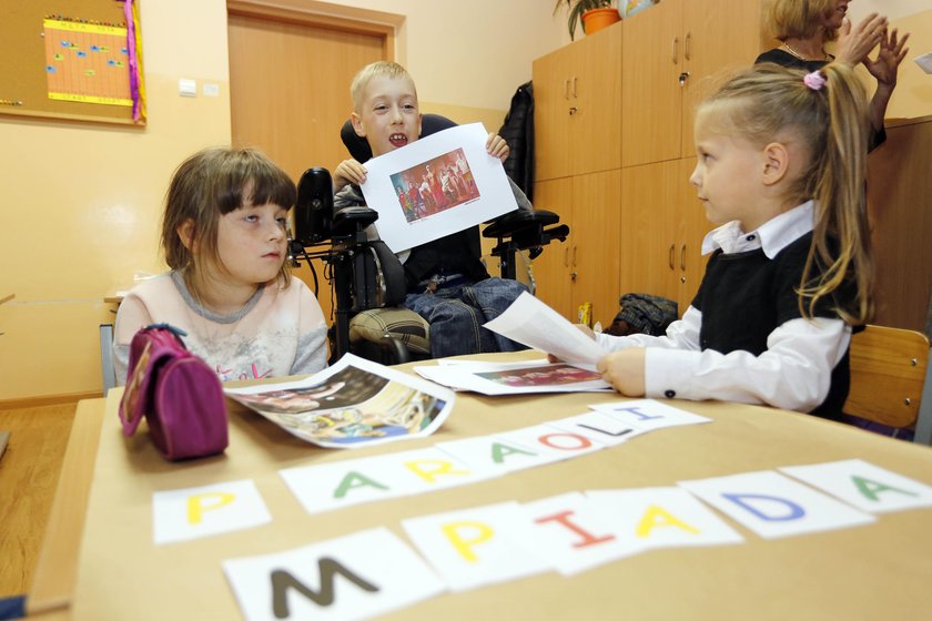 Antek był gościem w bielskiej podstawówce