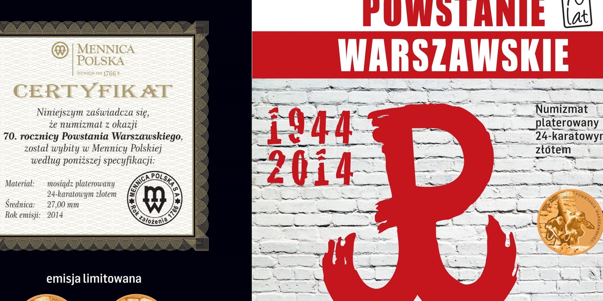 Numizmat powstanie warszawskiej