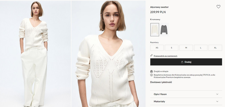 Ażurowy sweter z H&M