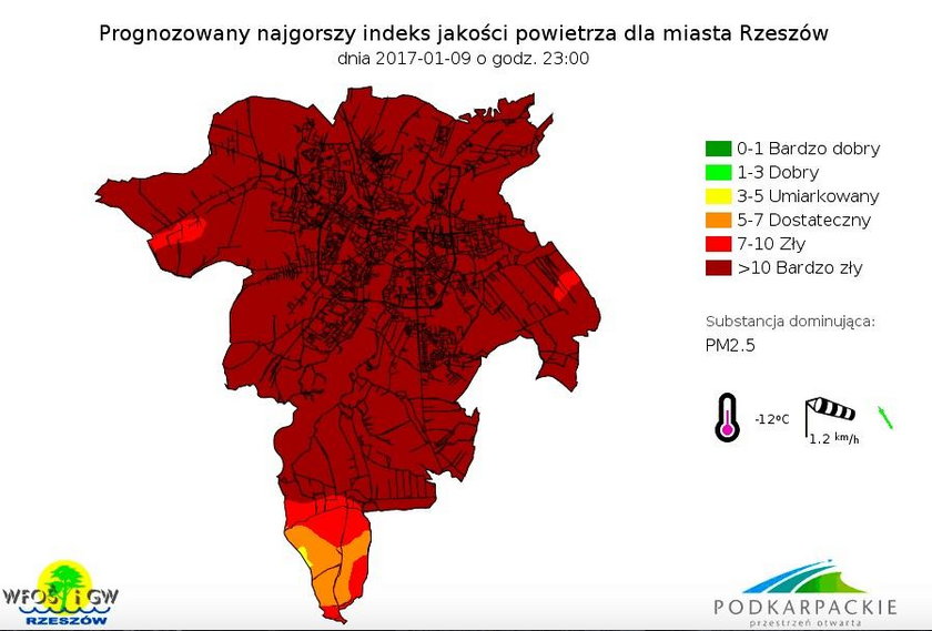 Smog nad Rzeszowem