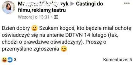 Redakcja "Dzień dobry TVN" szuka statystów