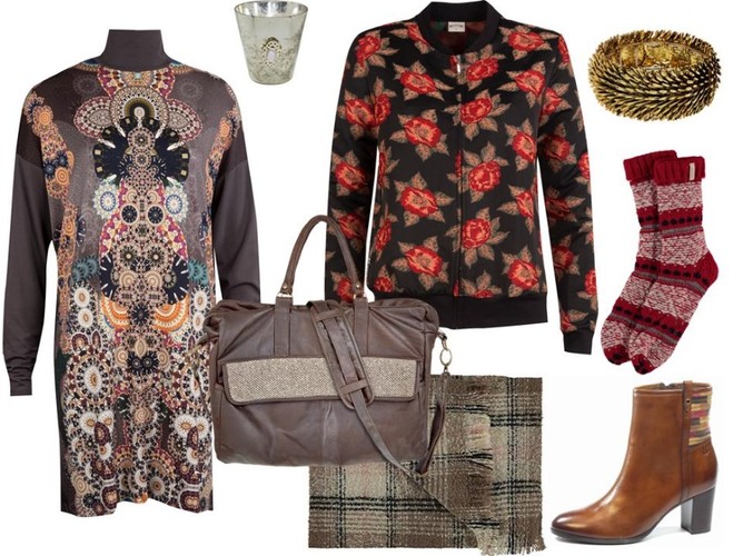 Golf I bluza -  Rabarbar/rabarbar.com.pl, torba – Gena/gena.pl, botki – Caprice/caprice.pl