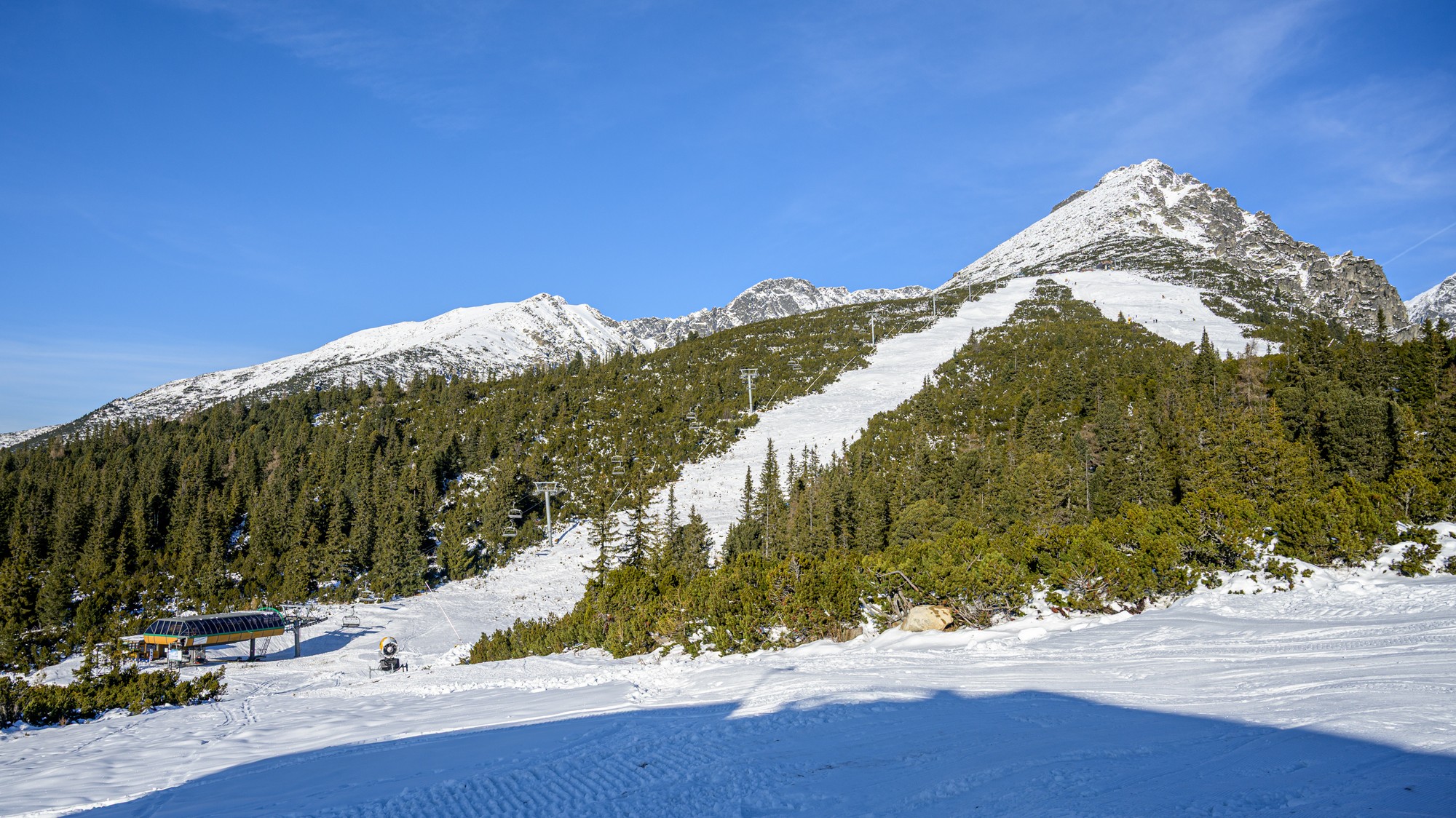 Zjazdovka Furkotka a Solisko na Štrbskom plese.