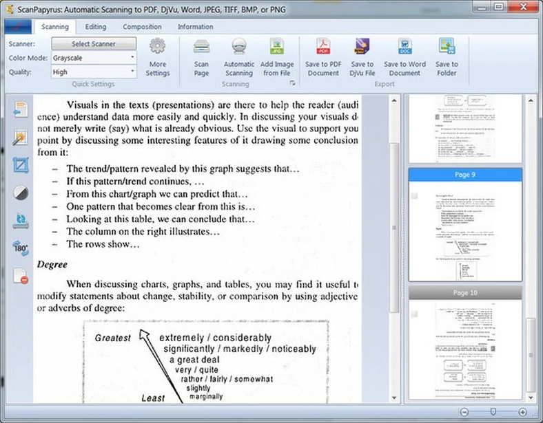 Główne okno programu do skanowania dokumentów do PDF - ScanPapyrus