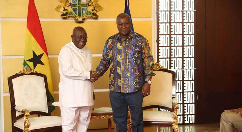 President Nana Addo Dankwa Akufo-Addo with Mahama