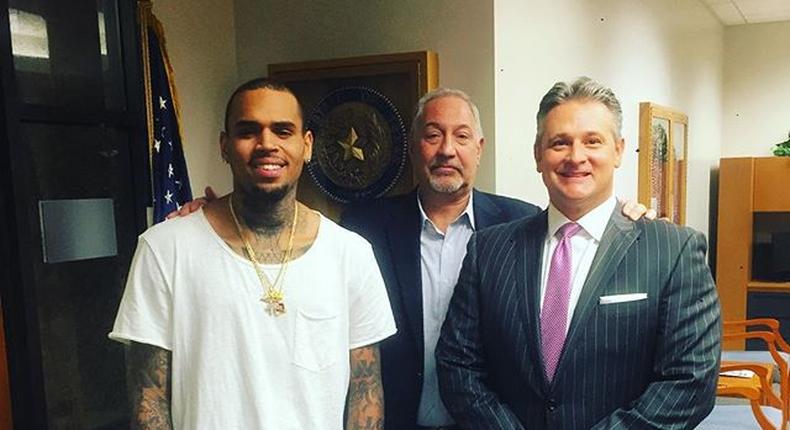 Singer, Chris Brown, at his daughter, Royalty's custody hearing