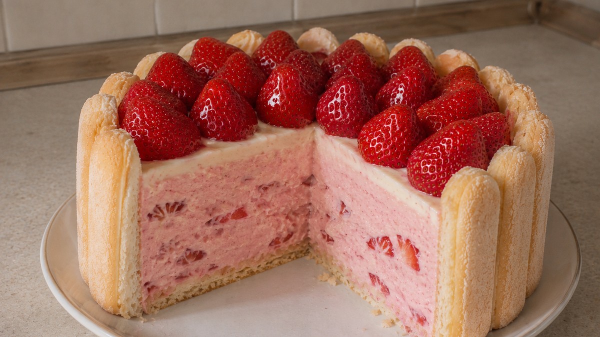 Najbrža torta sa jagodama i piškotama