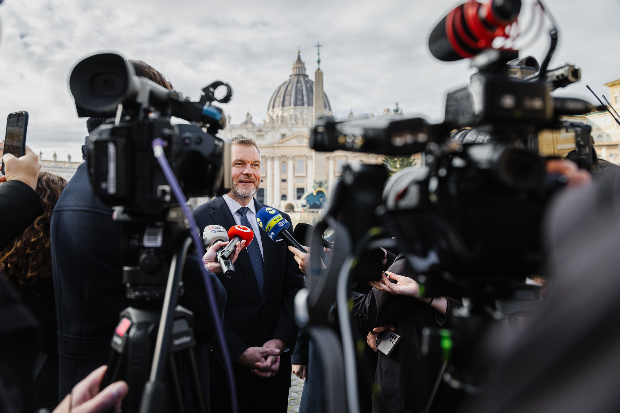 Prezident Peter Pellegrini na návšteve u pápeža.