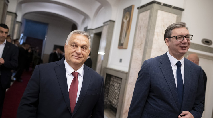 Aleksandar Vucic szerb államfő Orbán Viktor magyar miniszterelnökkel megállapodott abban, hogy kőolajvezetéket építenek Magyarország felé / Fotó: MTI/Benko Vivien Cher