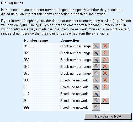 Dialing Rules