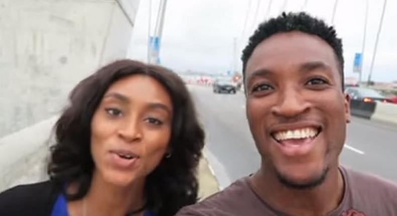 Akah and Makida Moka on Ikoyi Bridge 