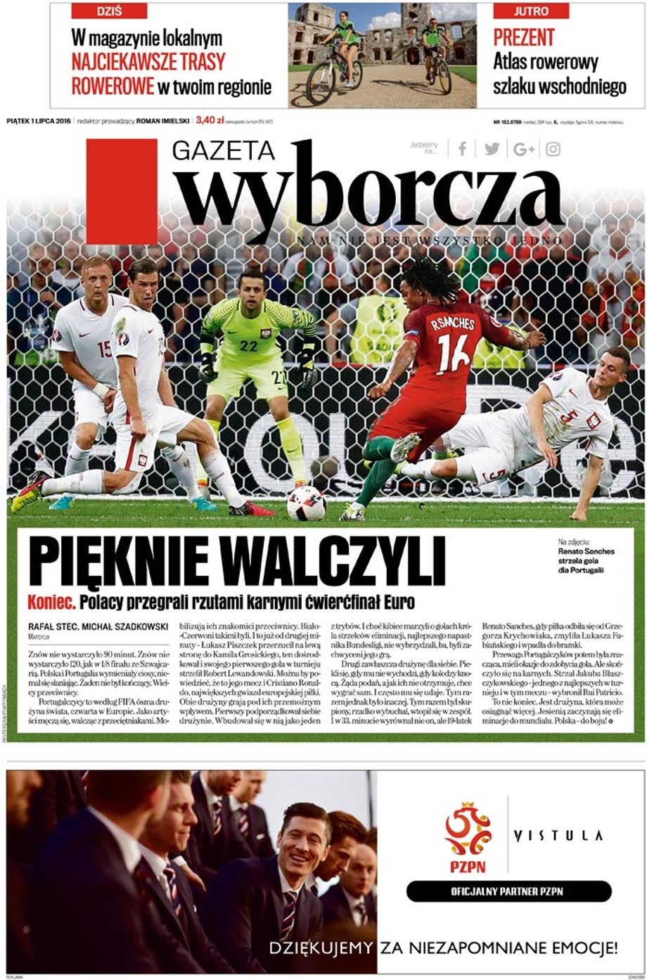 Okładka "Gazety Wyborczej"