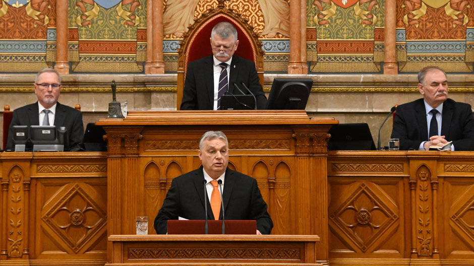 Viktor Orban w węgierskim parlamencie