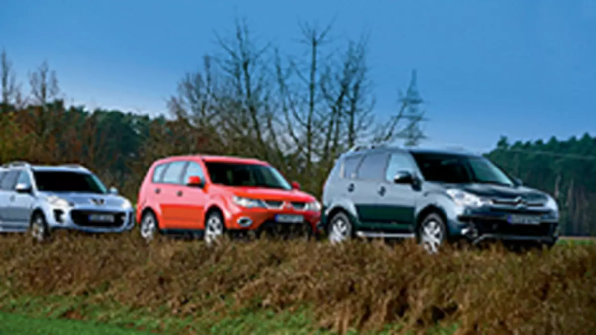 Citroen C-Crosser, Mitsubishi Outlander i Peugeot 4007 - Trójka z jednej stajni