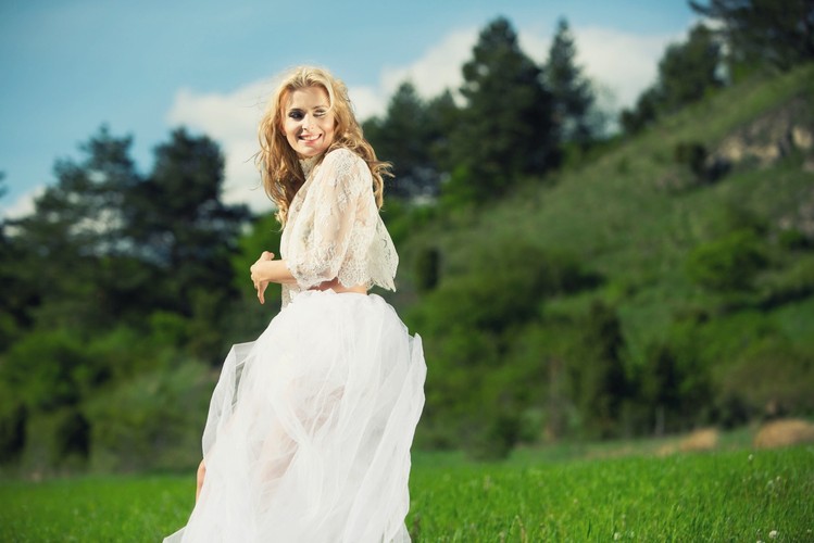 Halina Mlynkova na planie teledysku