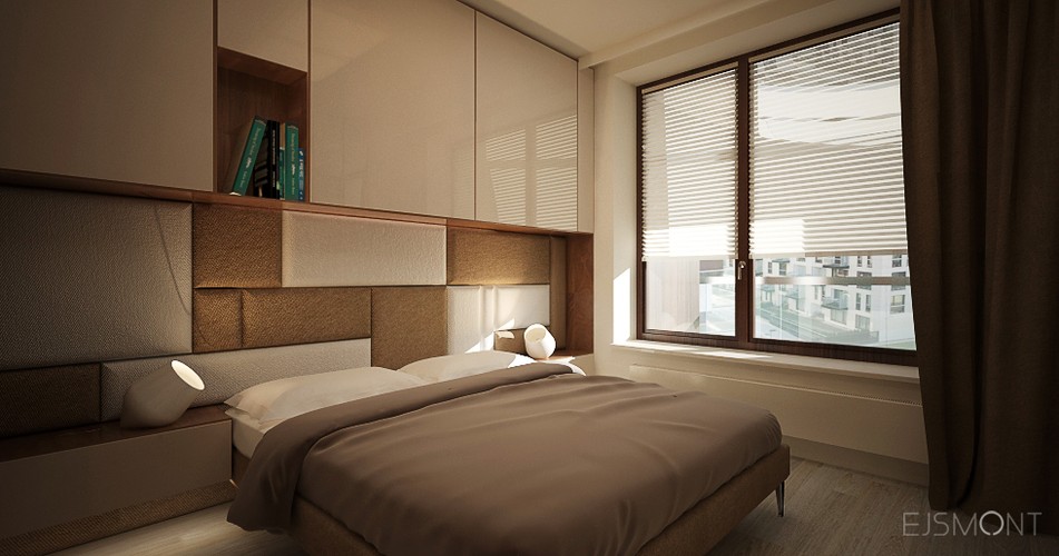 Apartament ciepłe drewno - projekt Ejsmont