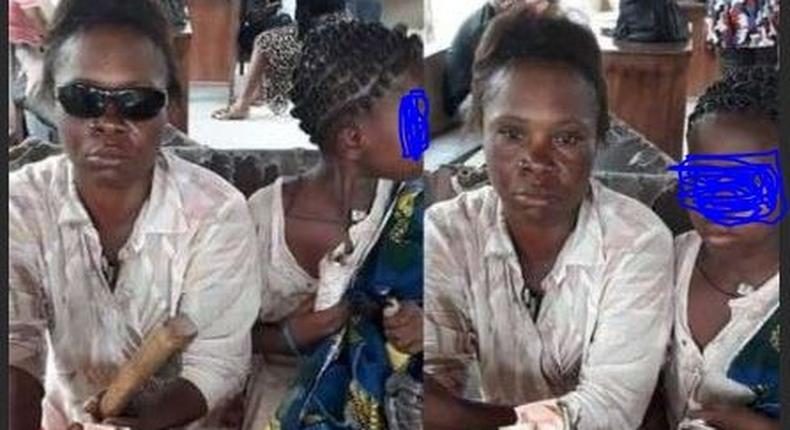 'Blind' beggar regains eyesight after she was threatened with tear-gas