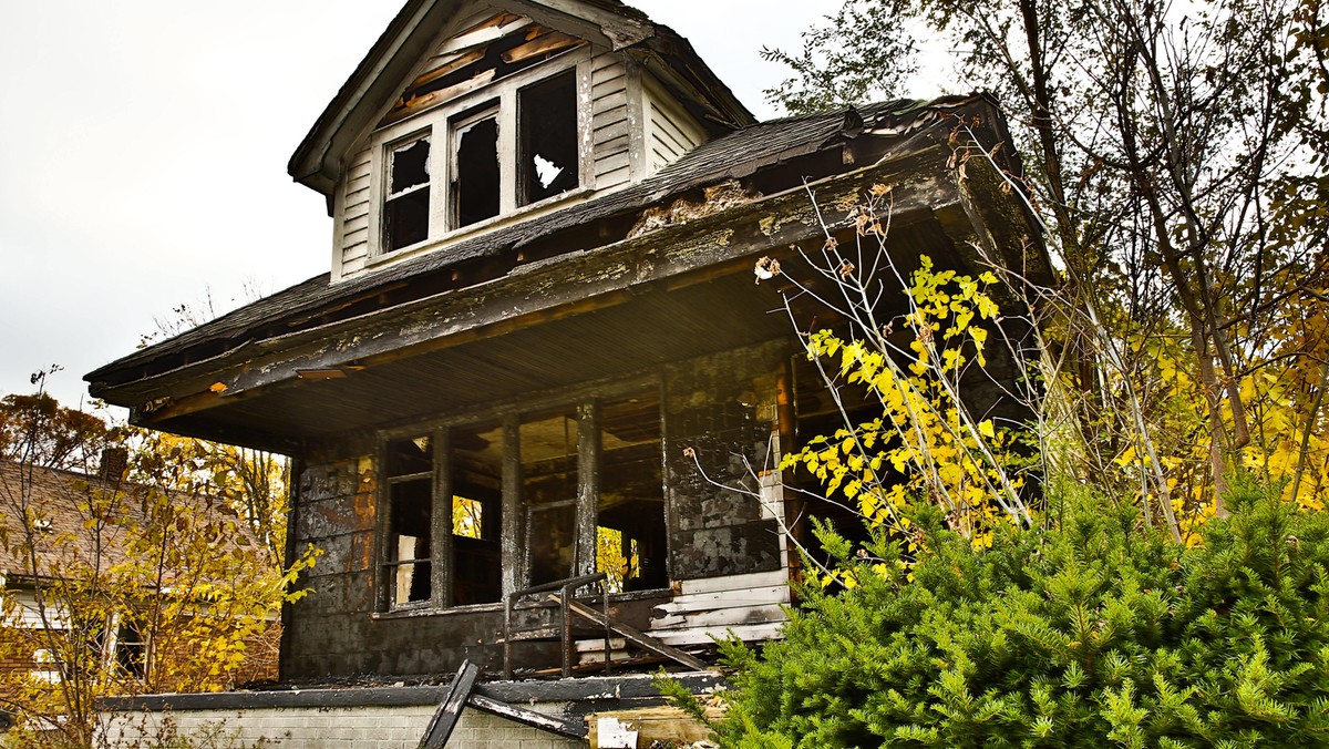 Horrible vacant dwelling on Detroit's Eastside, Detroit, Michiga