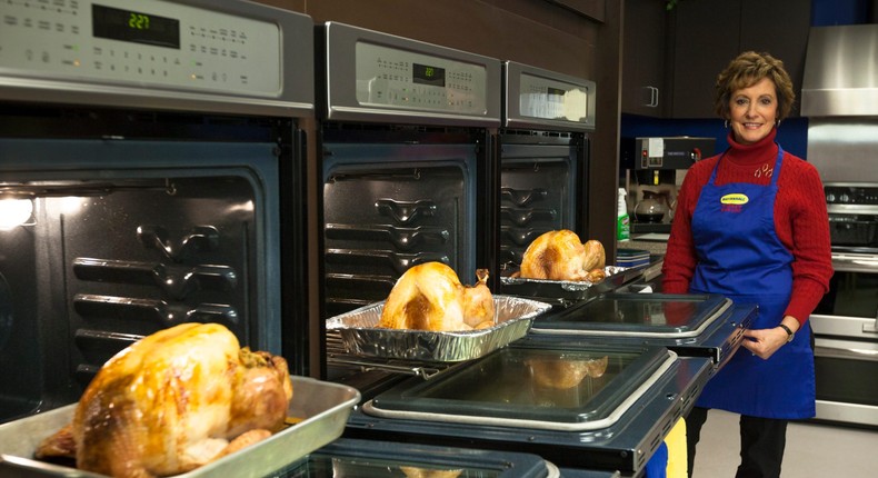 Phyllis Kramer in the Butterball test kitchen in 2013.Butterball Turkey