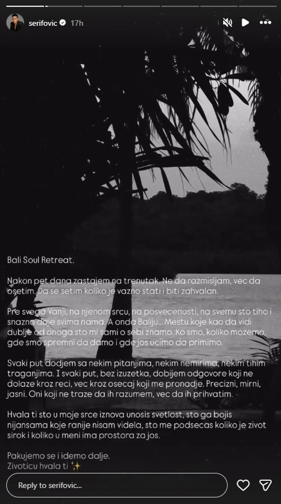 Marija Šerifović, objava