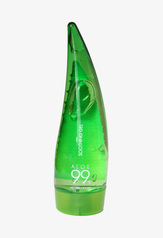Nach dem Sonnenbad: beruhigendes Gel mit Aloe-Vera-Blattsaft von Holika Holika für 10 Franken (250 ml), via Zalando.