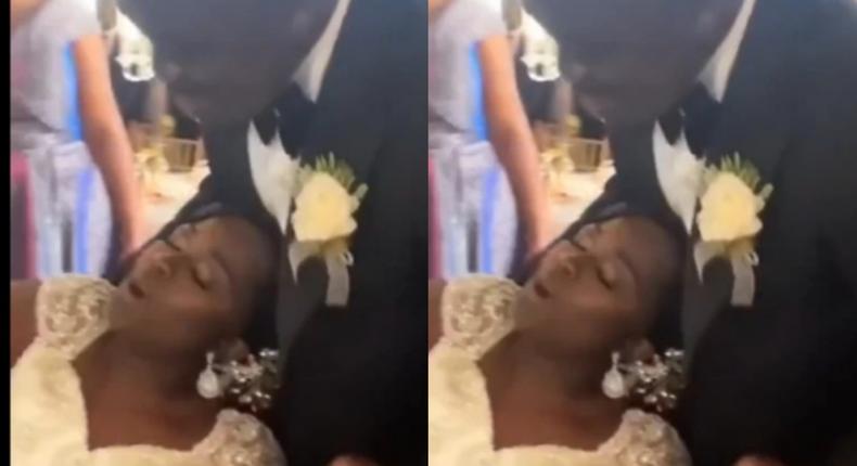 Ghanaian bride ‘faints’ as she sees Joe Mettle performing at her wedding reception