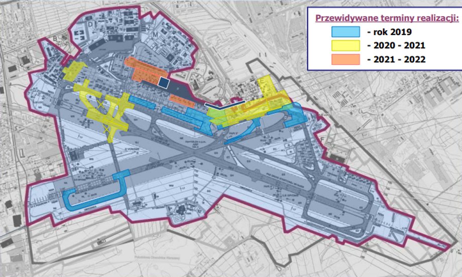 Plan rozbudowy Lotniska Chopina do 2022 roku i przebudowy dróg kołowania