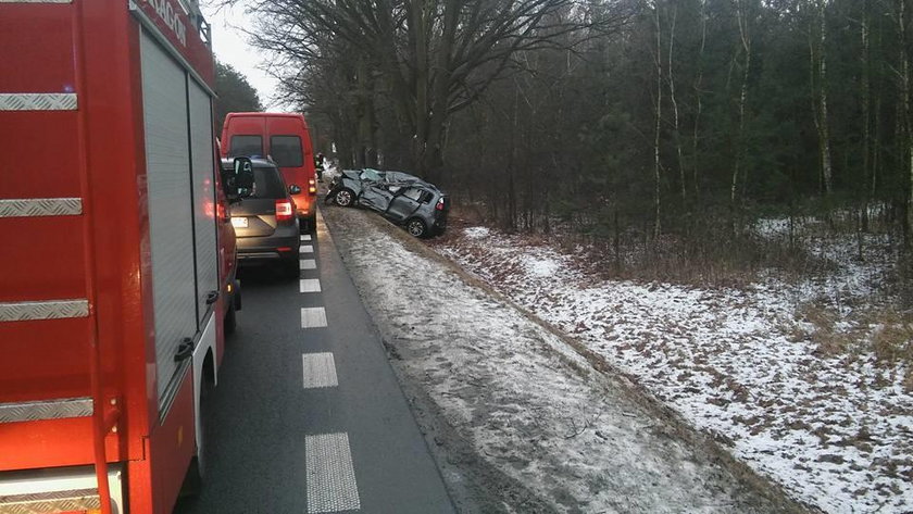 Wypadek samochodowy w Bożówce