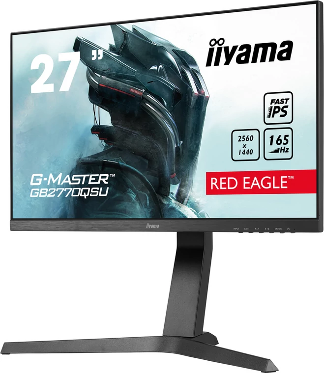 iiyama G-Master GB2770QSU-B1 to wysokiej klasy gamingowy monitor z 27-calowym ekranem 165 Hz IPS, ale też z wygodną podczas pracy z dokumentami funkcją pivot, z głośnikami stereo oraz bogatym zestawem gniazd połączeniowych (Display Port 1.4, HDMI 2.0, 2x USB 900 mAh, gniazdo słuchawkowe)