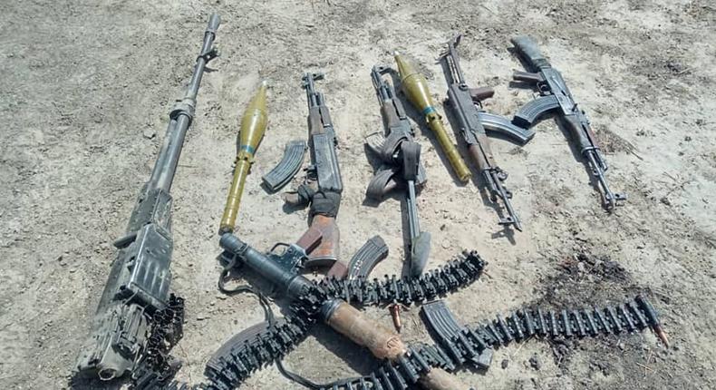 Items recovered from the terrorists [Facebook/HQ Nigerian Army]