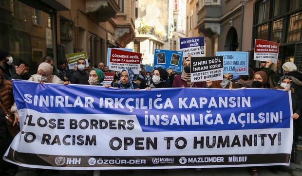 protest konzulat Grčke Istanbul izbeglice