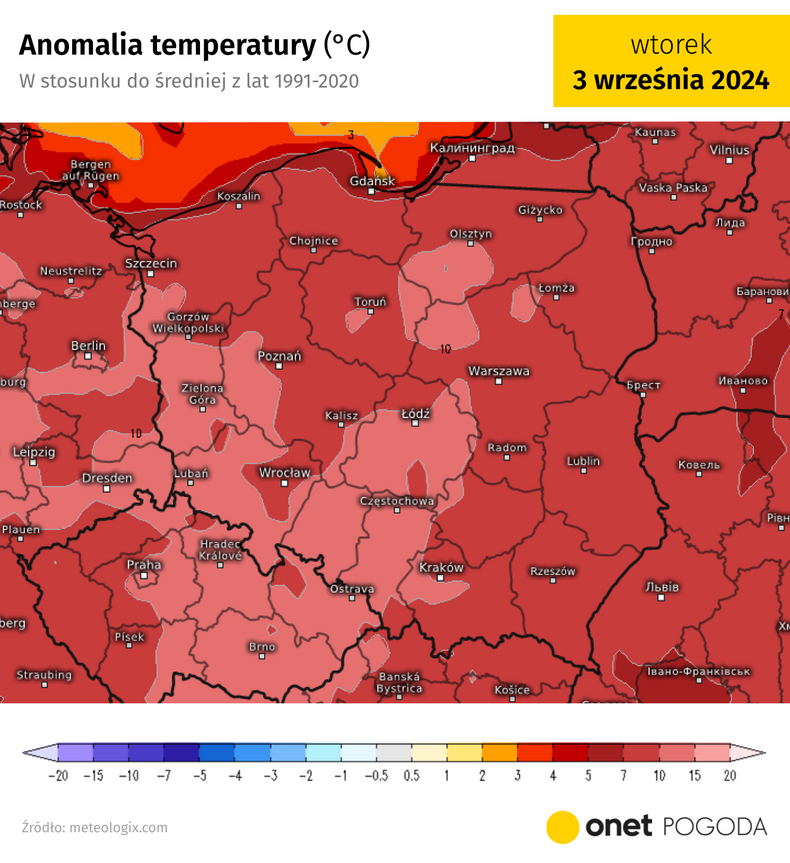 We wtorek temperatura w Polsce będzie aż o ok. 10 st. C wyższa niż zwykle o tej porze roku