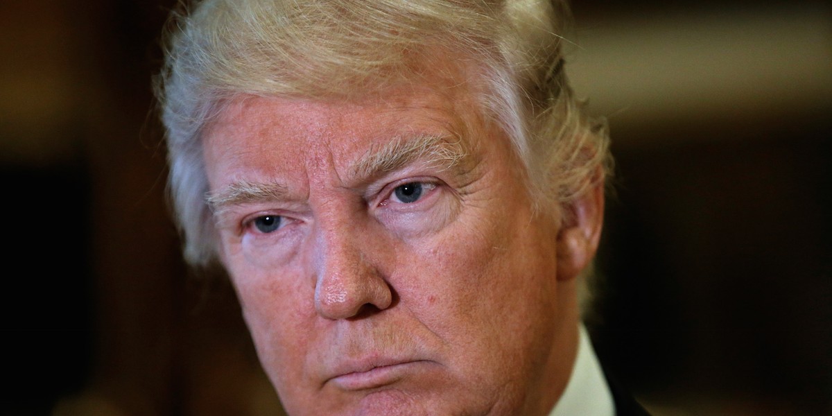 U.S. President-elect Donald Trump listens to questions from reporters while appearing with Alibaba Executive Chairman Jack Ma after their meeting at Trump Tower in New York, U.S., January 9, 2017.