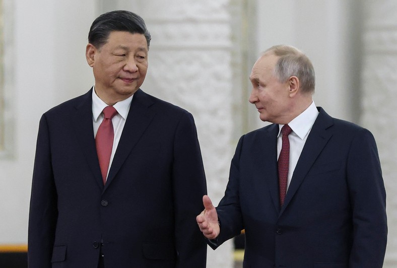 Xi Jinping z wizytą w Moskwie, obok Władimir Putin, 2023 r.