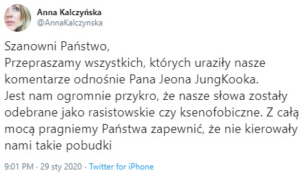 Anna Kalczyńska na Twitterze