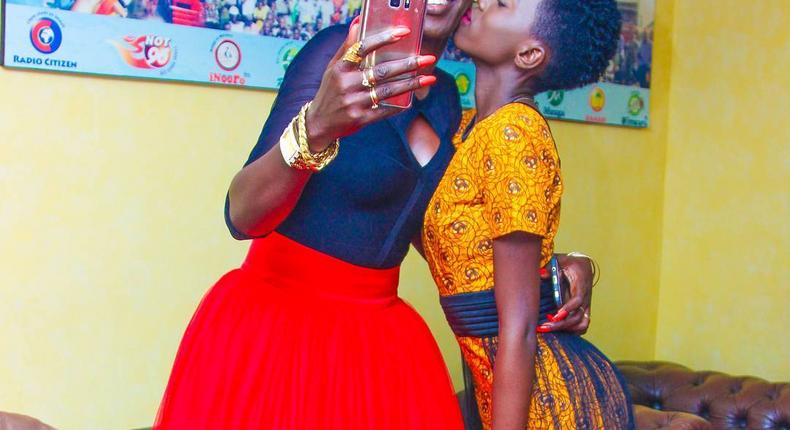 Akothee with daughter Rue Baby