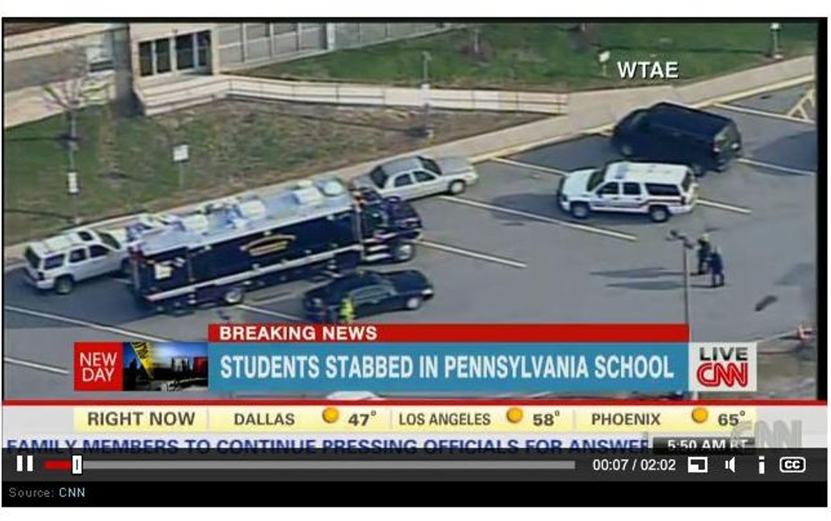 Fragment relacji telewizji CNN