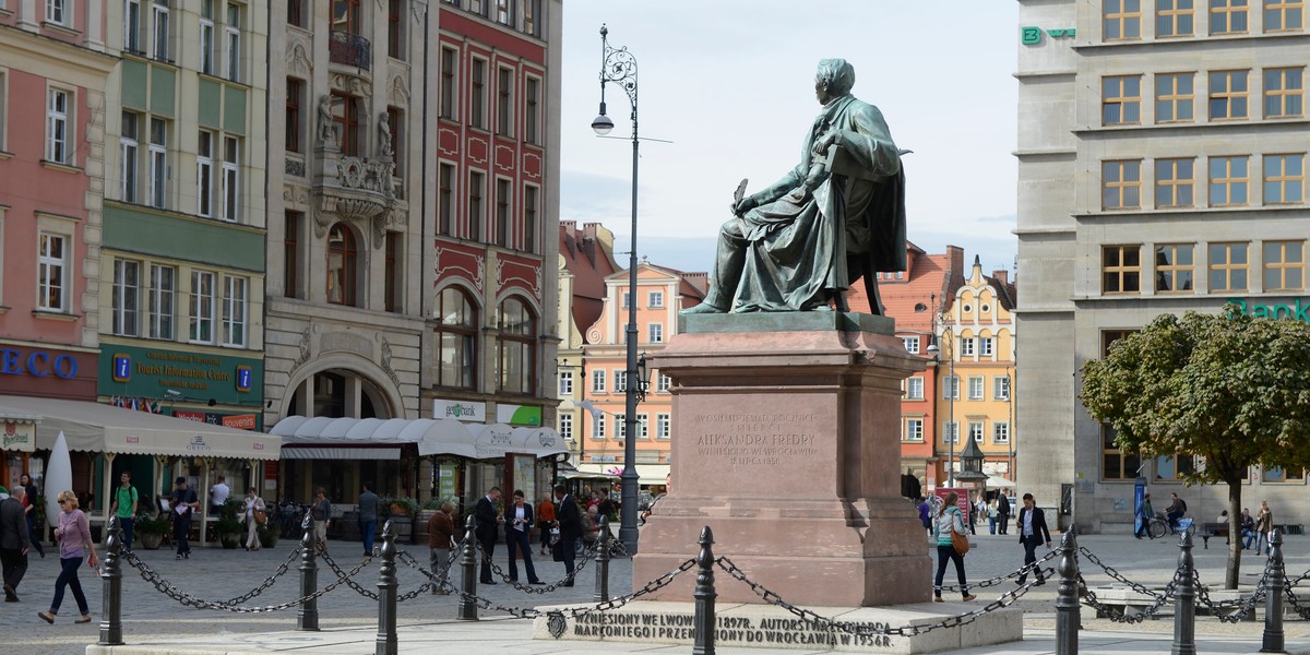 Pomink Fredry na wrocławskim Rynku